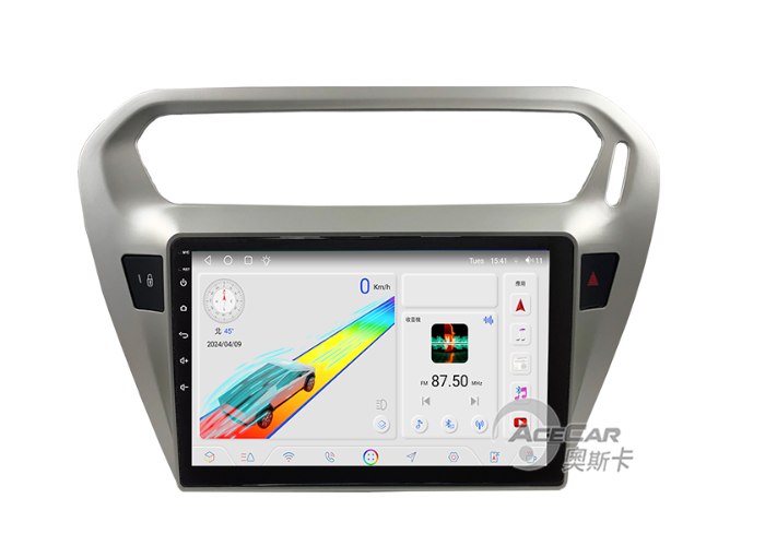 PEUGEOT 301 (13~年) 9吋▸多款安卓機型選購▸銀框 / 黑框